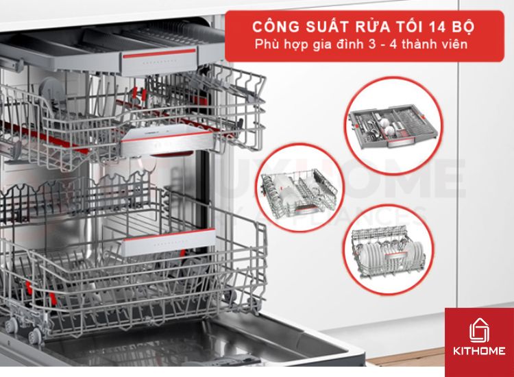 MÁY RỬA BÁT BÁN ÂM BOSCH SMU6ECS57E SERIE 6 14 BỘ MÁY RỬA BÁT BÁN ÂM BOSCH SMU6ECS57E SERIE 6 14 BỘ
