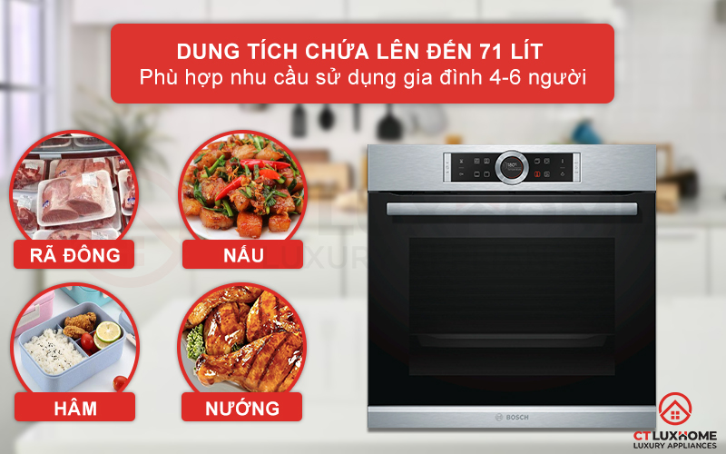 dung-tich-bosch-hbg633bs1a Dung tích chứa lên đến 71 lít, phù hợp với Ax88com kho game đa dạng đông thành viên