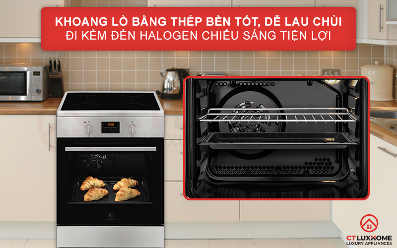 khoang-lo-nuong-electrolux-lki640200x-copy1-1 Khoang lò bằng thép tráng men bền tốt, dễ lau chùi đi kèm đèn Halogen tiện lợi
