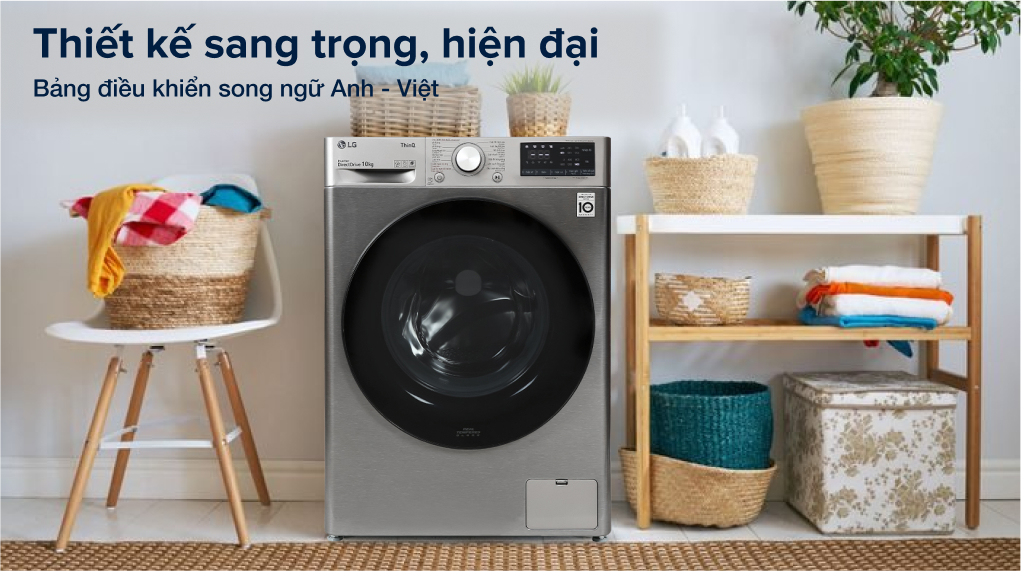 Trải nghiệm giặt giũ đỉnh cao với máy giặt LG 10Kg FV1410S4P