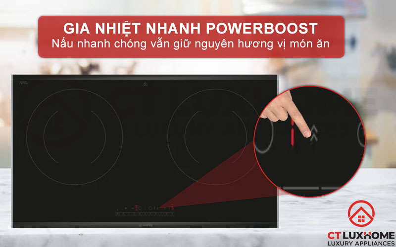 powerboost-ctluxhome-ppi82566vn Nấu nướng nhanh chóng, tiết kiệm thời gian với gia nhiệt nhanh PowerBoost