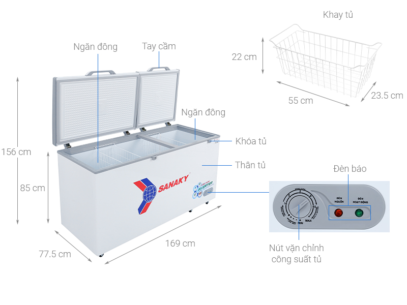 5 đánh giá về tủ đông Sanaky inverter 530 lít VH-6699HY3 giúp bạn hiểu rõ về sản phẩm - Gợi ý Ax88com