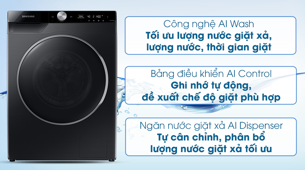 Khám phá máy giặt Samsung 10Kg WW10TP44DSB/SV – Công nghệ AI Wash, EcoBubble vượt trội!
