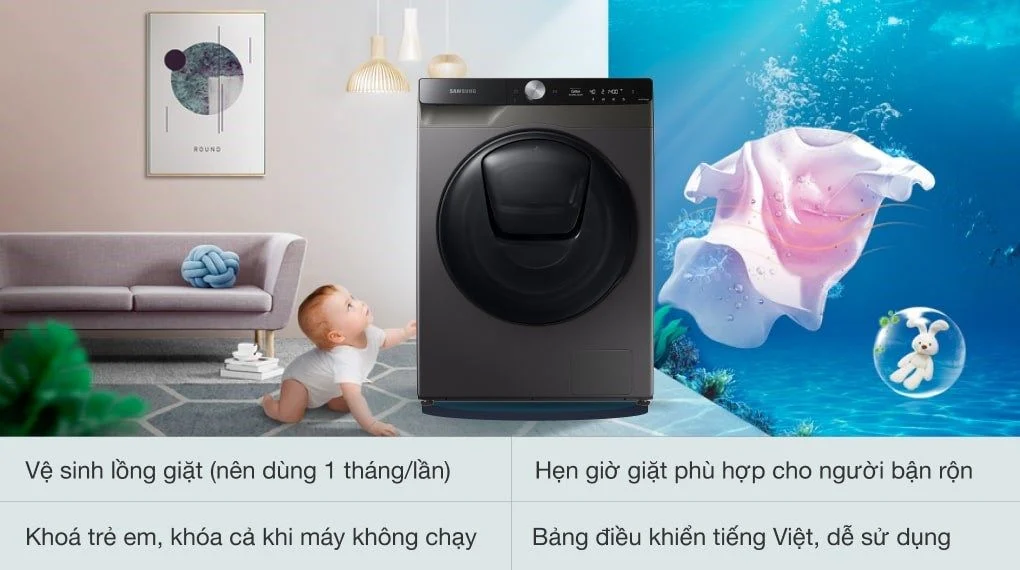 Review Ax88.com link không chặn Sấy Samsung Inverter 9,5Kg Sấy 6Kg WD95T754DBX/SV có những ưu điểm gì Review Ax88.com link không chặn Sấy Samsung Inverter 9,5Kg Sấy 6Kg WD95T754DBX/SV có những ưu điểm gì