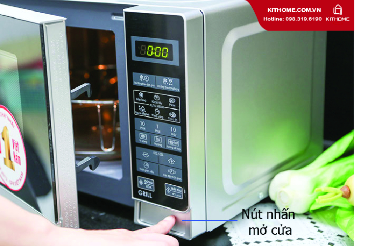 Nút nhấn mở của lò dễ dàng Nút nhấn mở của lò dễ dàng