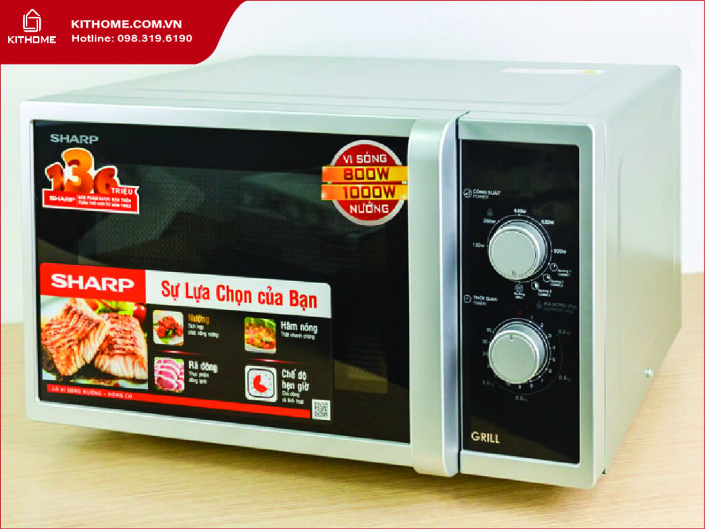Đánh giá chi tiết lò vi sóng Sharp R G322VN S 23 lít Đánh giá chi tiết lò vi sóng Sharp R G322VN S 23 lít