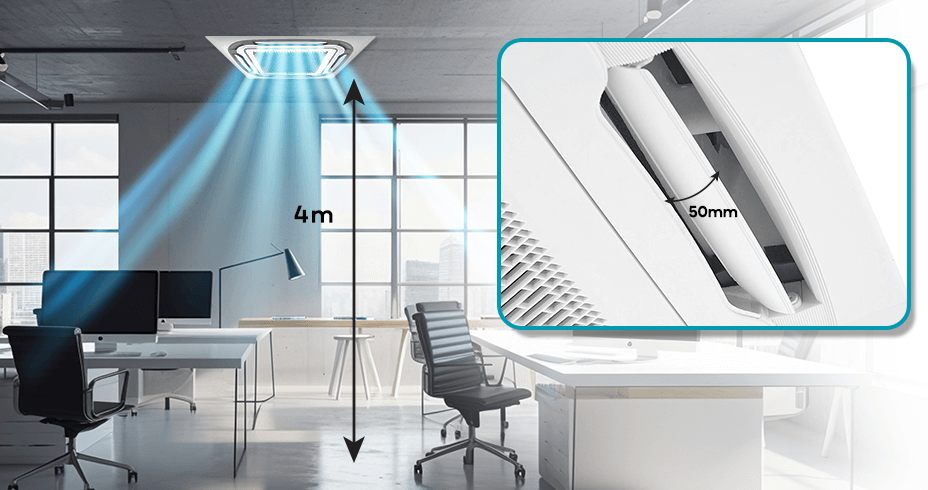 Điều hòa âm trần Casper CC-48IS35 được ứng dụng công nghệ cấp khí tươi 360 độ Điều hòa âm trần Casper CC-48IS35 được ứng dụng công nghệ cấp khí tươi 360 độ