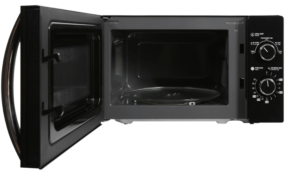 Lò vi sóng Toshiba MW2-MM20P(BK) có khoang lò rộng với dung tích 20 lít Lò vi sóng Toshiba MW2-MM20P(BK) có khoang lò rộng với dung tích 20 lít