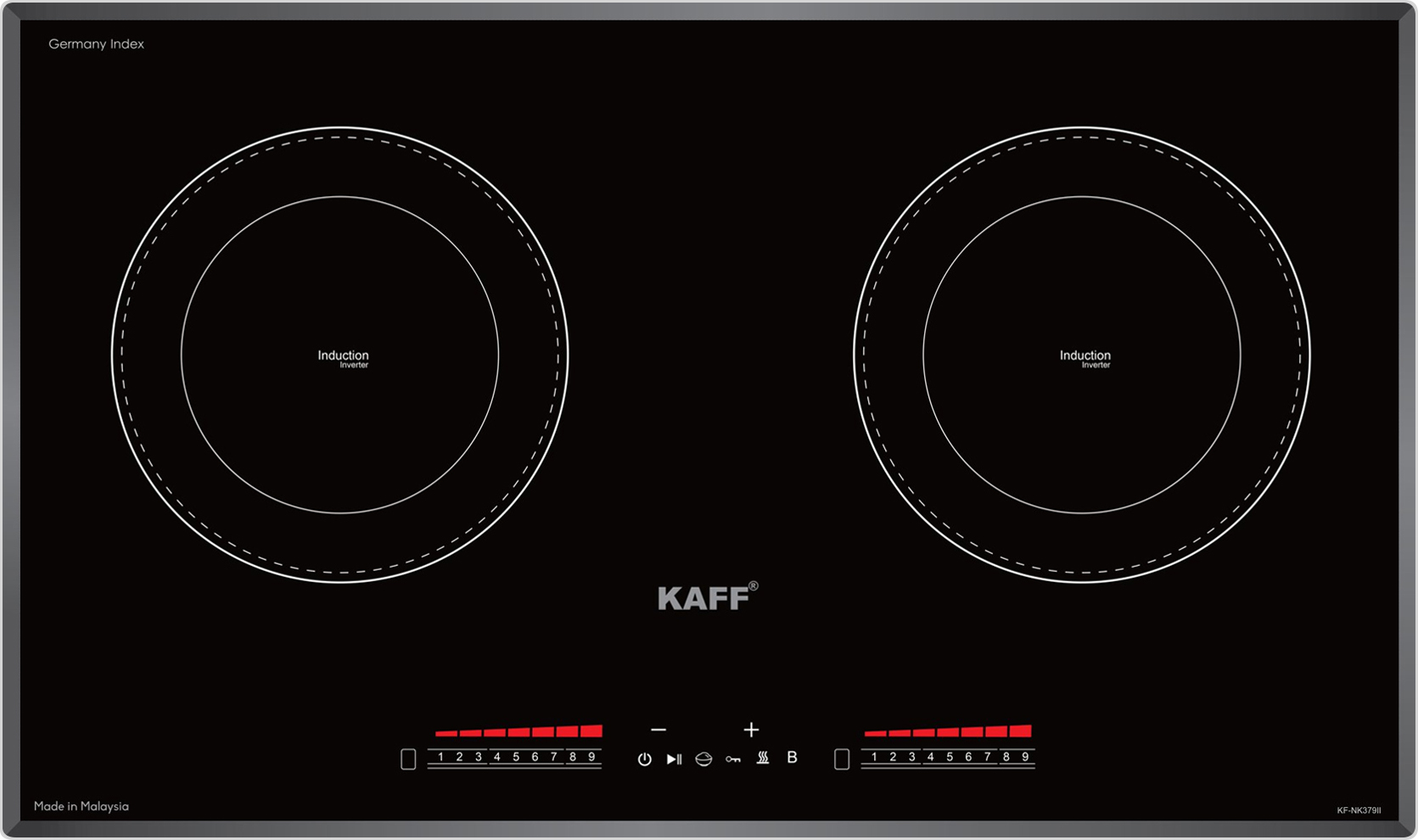 Toàn cảnh - Bếp từ Kaff KF-NK379II - Nhập khẩu nguyên chiếc từ Malaysia Toàn cảnh - Bếp từ Kaff KF-NK379II - Nhập khẩu nguyên chiếc từ Malaysia