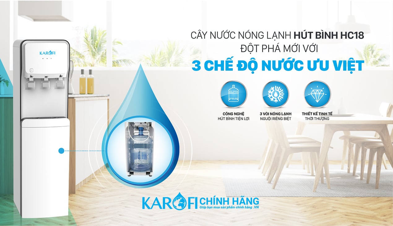 Cây Ax88Win Com Link đăng ký tài khoản lạnh Karofi có 3 chế độ nước Cây Ax88Win Com Link đăng ký tài khoản lạnh Karofi