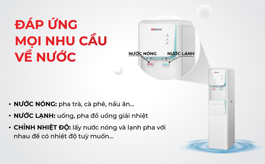 Tiện ích với hai chế độ nóng - lạnh Cây Ax88Win Com Link đăng ký tài khoản lạnh úp bình Makano MKD-00000
