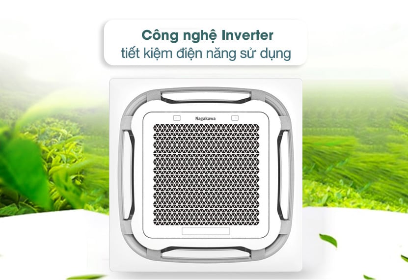 Công nghệ inverter tiết kiệm điện Điều hòa âm trần 1 chiều Cassette Inverter 8 hướng thổi NIT-C50R2U35