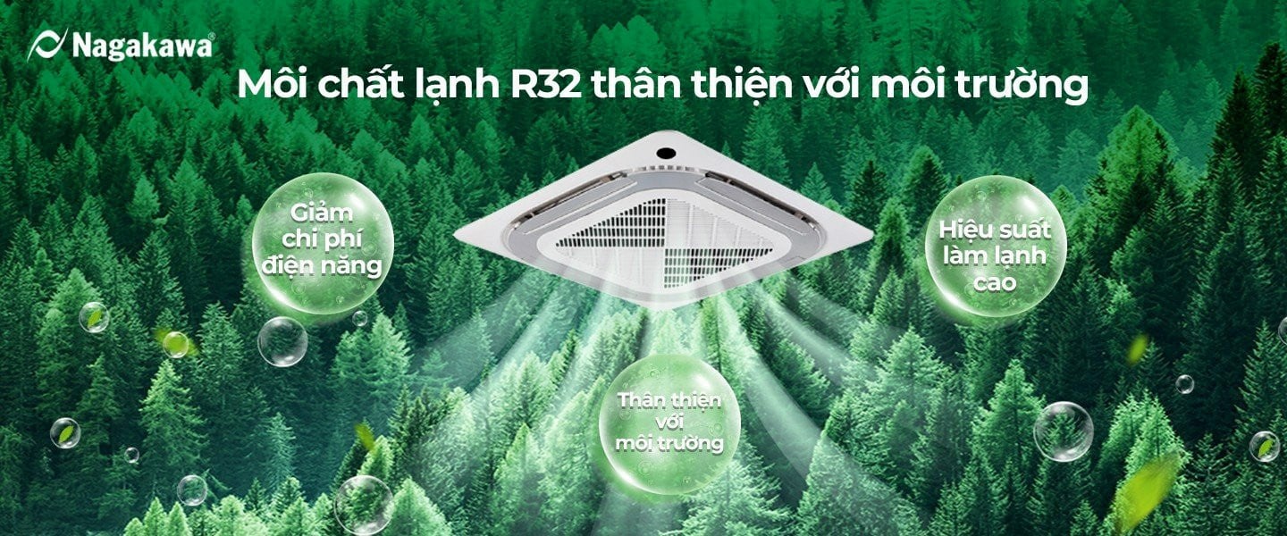 Gas R32 thân thiện với môi trường Cassette Inverter NIT-C50R2U35