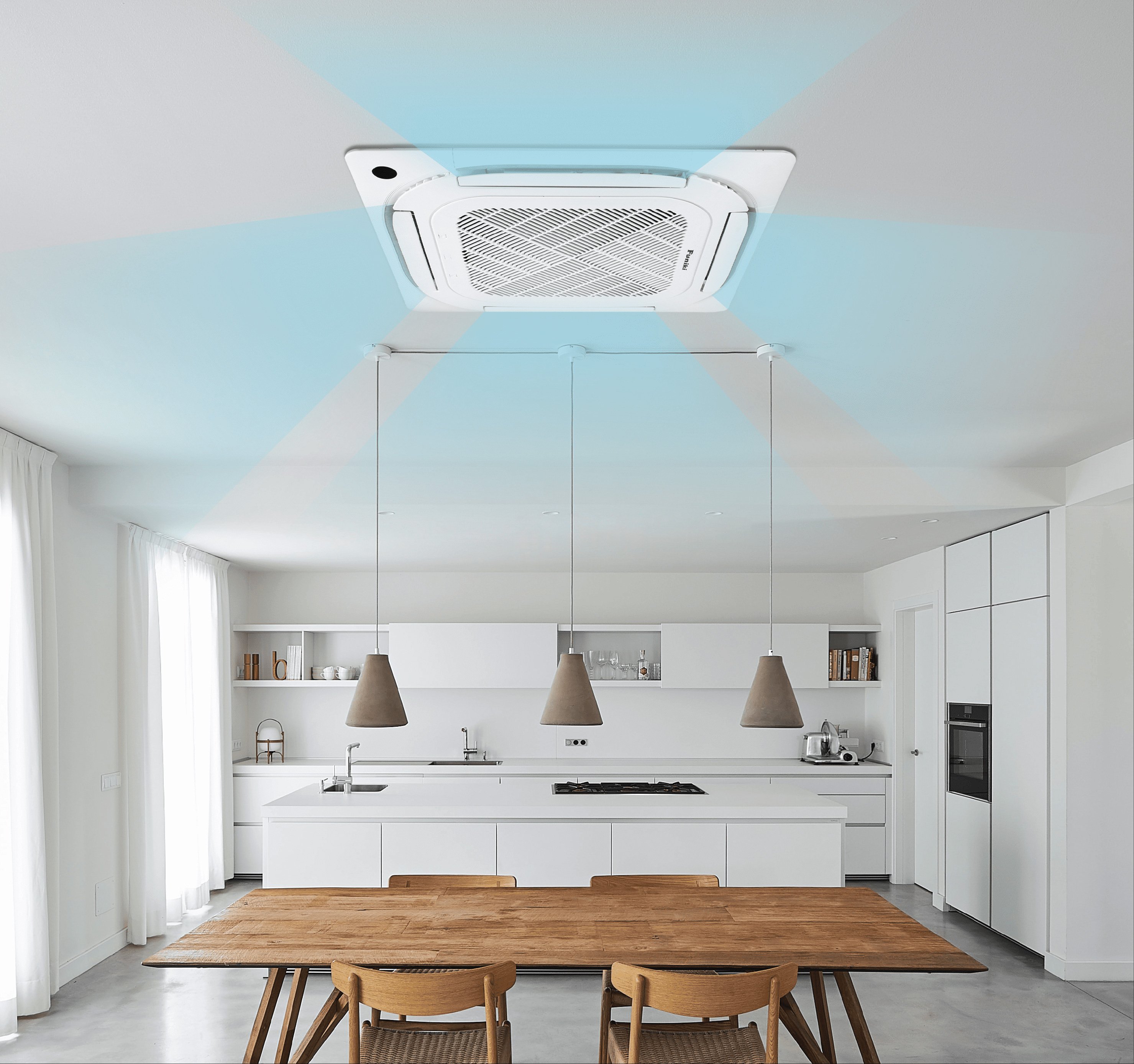 Funiki CIC 19MMC có thiết kế luồng gió 360 độ Điều hòa âm trần Funiki CIC 19MMC