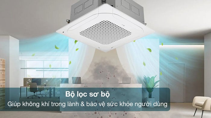 Điều hòa âm trần 1 chiều LG Inverter 18.000 BTU ZTNQ18GPLA0/ZUAB1 trang bị bộ lọc sơ bộ Điều hòa âm trần 1 chiều LG Inverter 18.000 BTU ZTNQ18GPLA0/ZUAB1 trang bị bộ lọc sơ bộ