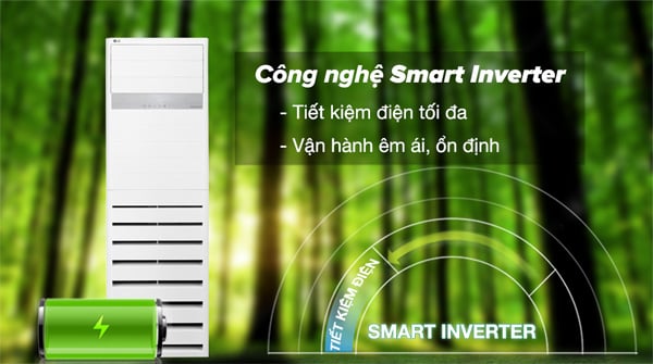 Điều hòa tủ đứng LG ZPNQ30GR5E0/ZUAC1 ứng dụng công nghệ Smart Inverter giúp tiết kiệm điện năng hiệu quả Điều hòa tủ đứng LG ZPNQ30GR5E0/ZUAC1 ứng dụng công nghệ Smart Inverter giúp tiết kiệm điện năng hiệu quả
