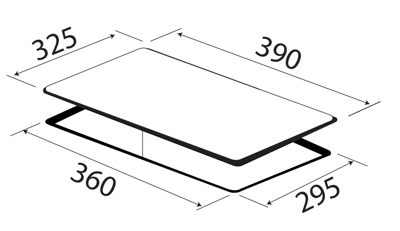 kich-thuoc-bep-tu-domino-kaff-kf-h33is Bếp từ Kaff KF-H33IS