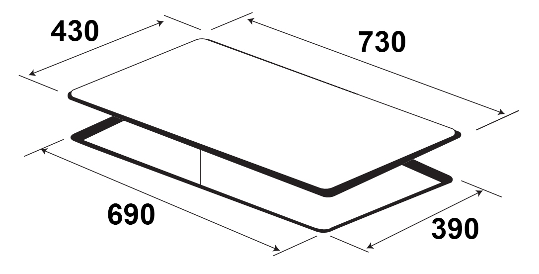 kich-thuoc-bep-tu-kaff-kf-fl101ii Bếp từ Kaff KF-FL101II