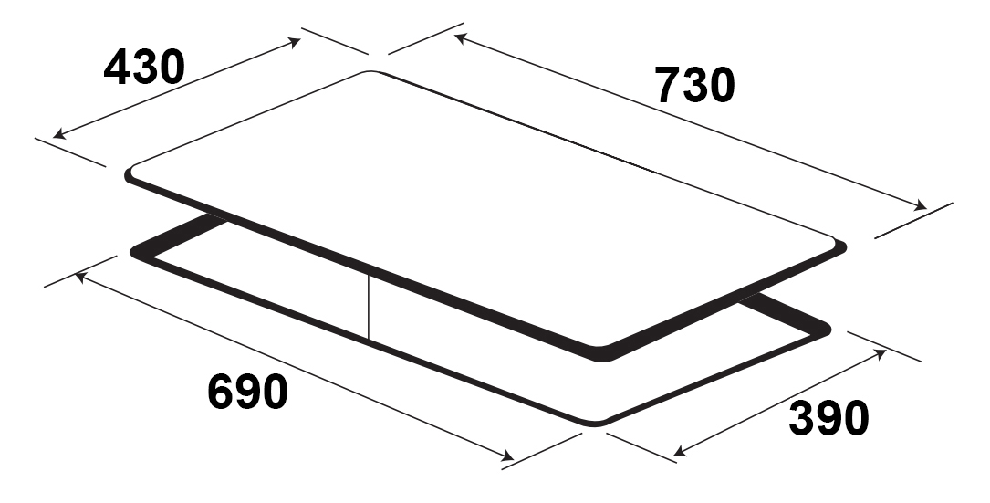 kich-thuoc-bep-tu-kaff-kf-sd300ii Bếp từ Kaff KF-SD300II