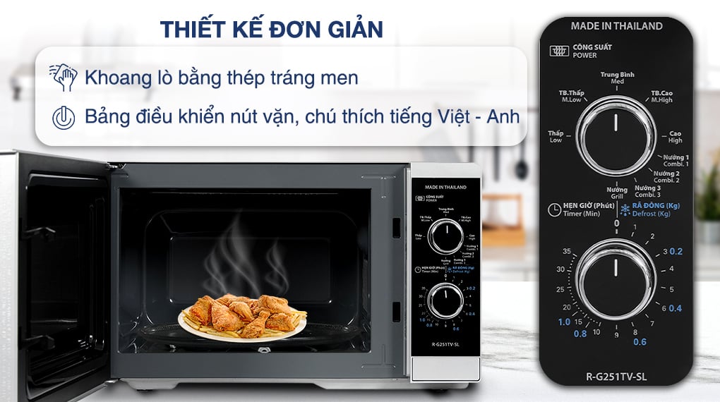 Khoang lò được tráng men Khoang lò được tráng men