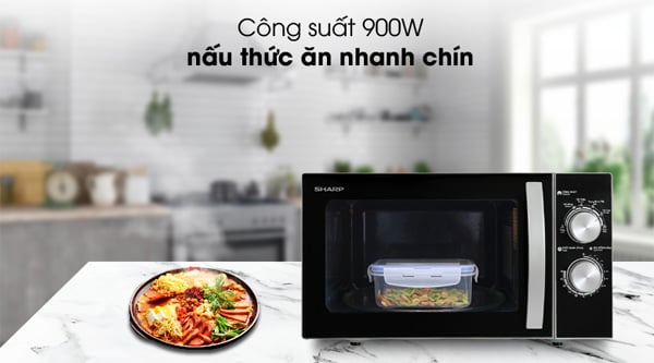 lò vi sóng Sharp 23 lít R31A2VN S có công suất mạnh mẽ lò vi sóng Sharp 23 lít R31A2VN S có công suất mạnh mẽ