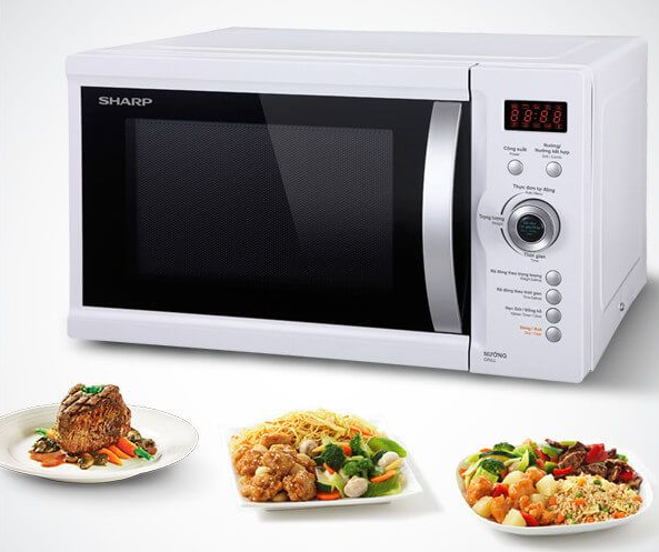 Sharp R G371VN W hỗ trợ nấu nướng nhiều món ăn nhanh chóng Sharp R G371VN W hỗ trợ nấu nướng nhiều món ăn nhanh chóng