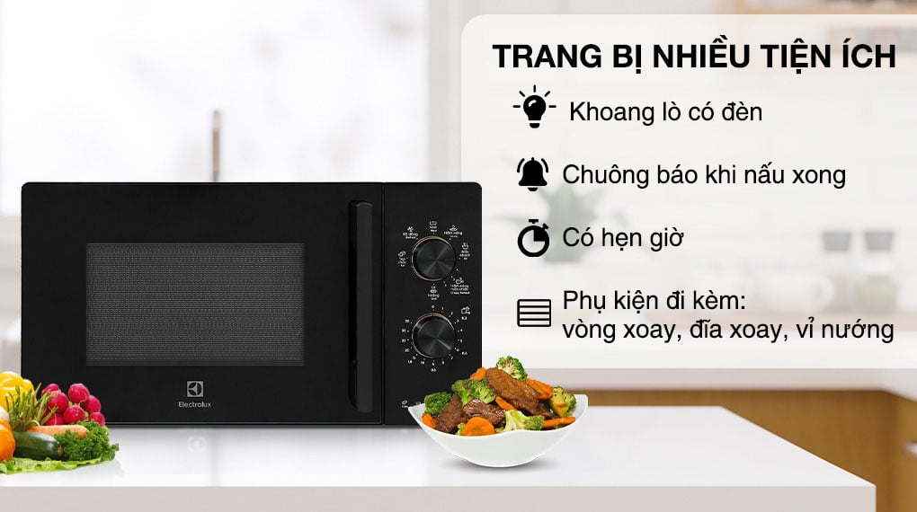 lò vi sóng EMG20K22B được trang bị nhiều tiện ích lò vi sóng EMG20K22B được trang bị nhiều tiện ích