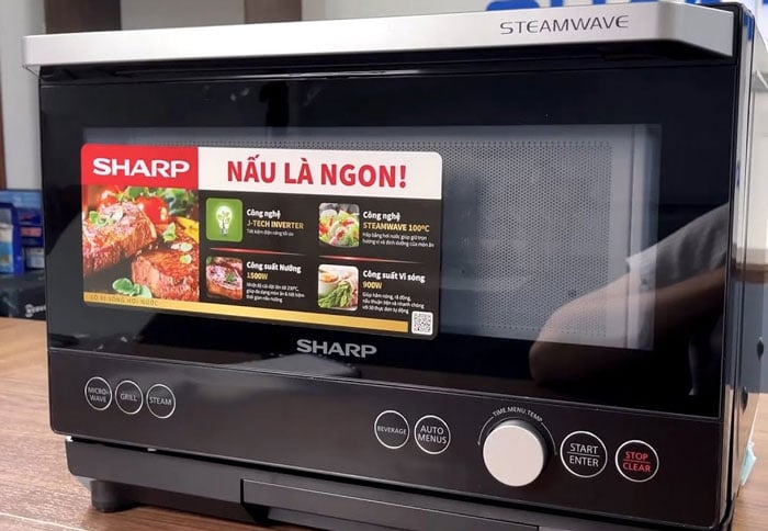 Hình ảnh thực tế lò vi sóng hơi nước Sharp AX 1250VN B Hình ảnh thực tế lò vi sóng hơi nước Sharp AX 1250VN B