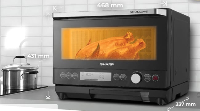 lò vi sóng Sharp AX 1250VN B có kích thước gọn nhỏ lò vi sóng Sharp AX 1250VN B có kích thước gọn nhỏ