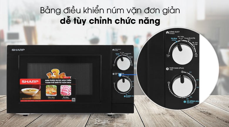 lò vi sóng Sharp R 208VN có bảng điều khiển trực quan, dễ dùng lò vi sóng Sharp R 208VN có bảng điều khiển trực quan, dễ dùng