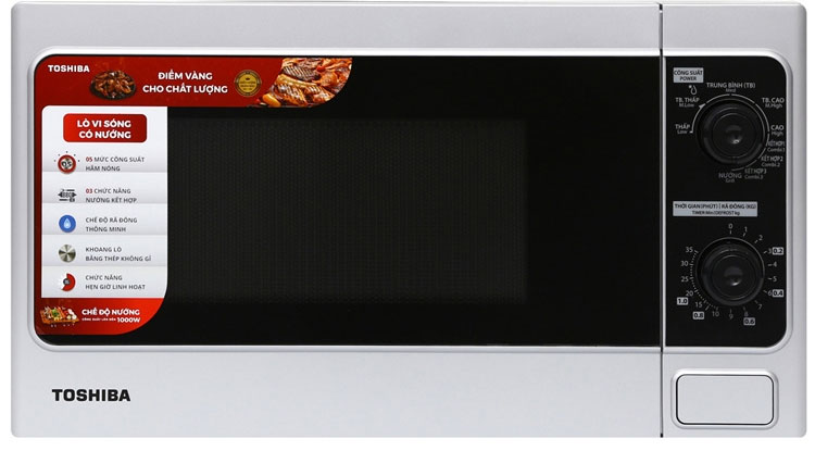 Lò vi sóng Toshiba ER SGM20 có công suất mạnh mẽ Lò vi sóng Toshiba ER SGM20 có công suất mạnh mẽ