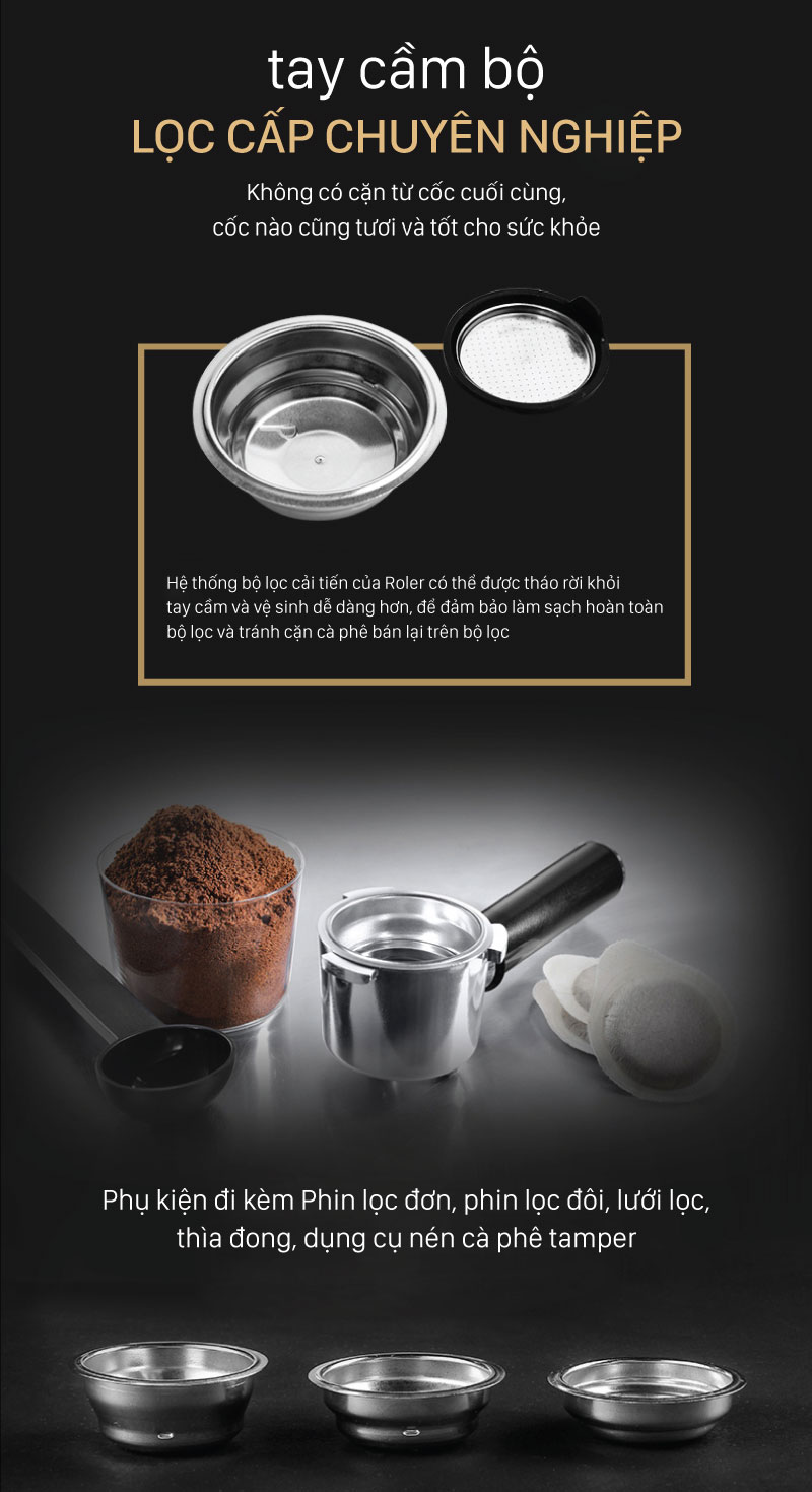 Phin lọc đơn Máy pha cà phê Espresso Roler