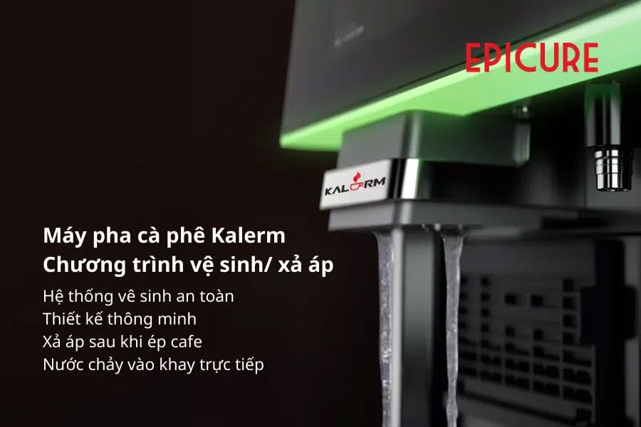 Máy pha cà phê Espresso có hệ thống vệ sinh an toàn Máy pha cà phê Espresso
