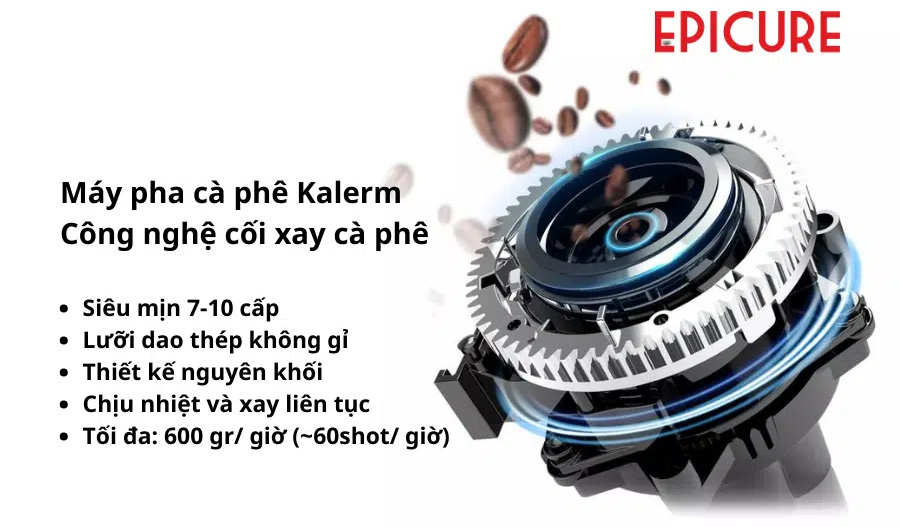 Công nghệ Pre-infusion cho hương vị đậm đà Máy pha cà phê Kalerm E60L