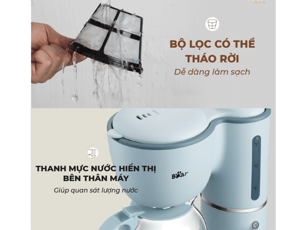 Bear SB-CF06A tháo rời được bộ lọc Bear SB-CF06A