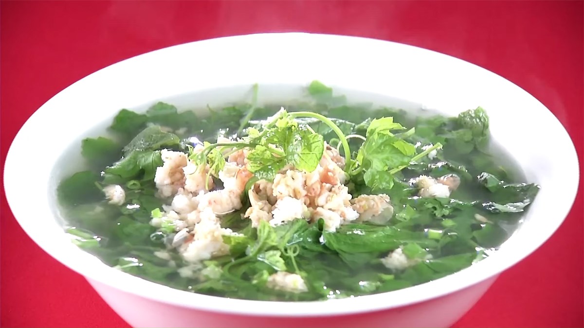 canh đọt khổ qua rừng tôm thẻ thơm ngon lạ miệng