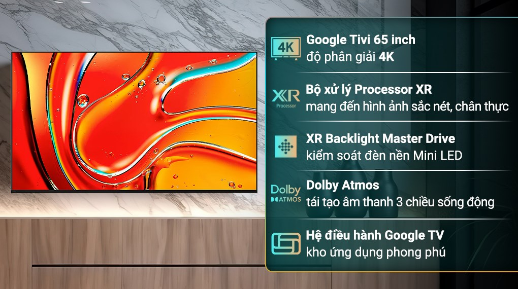 6 Tính Năng Thông Minh Nổi Bật Trên Ax88 one link truy cập 65 Inch 4K K-65XR70 Không Thể Bỏ Qua