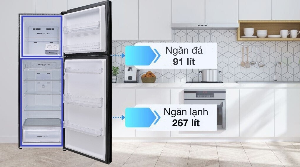 Khám phá tủ lạnh Aqua AQR-T410FA(WGB) – Tiết kiệm điện, thiết kế đẳng cấp