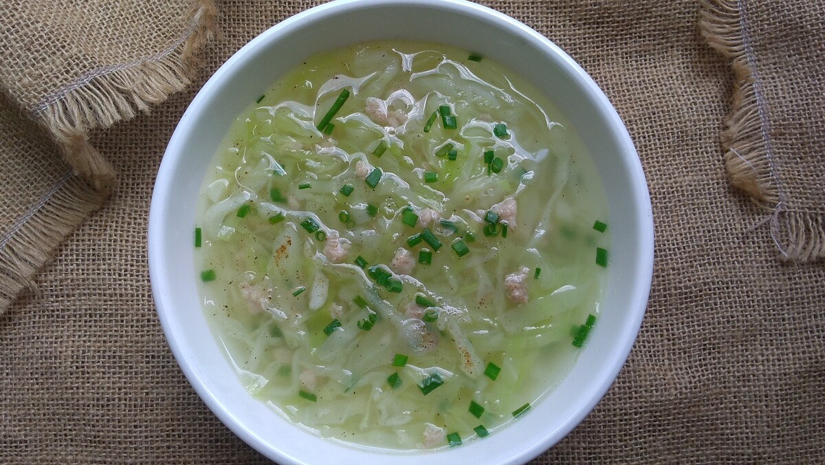 Canh bắp cải thịt bằm Canh bắp cải thịt bằm