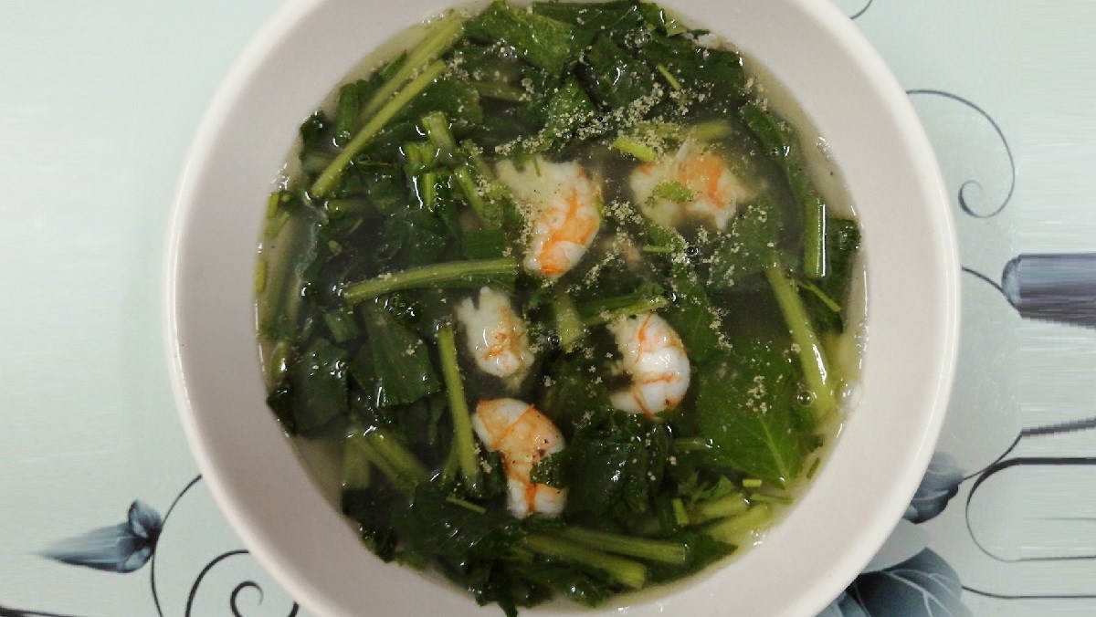 Cách nấu canh cải ngọt tôm tươi thanh mát Cách nấu canh cải ngọt tôm tươi thanh mát