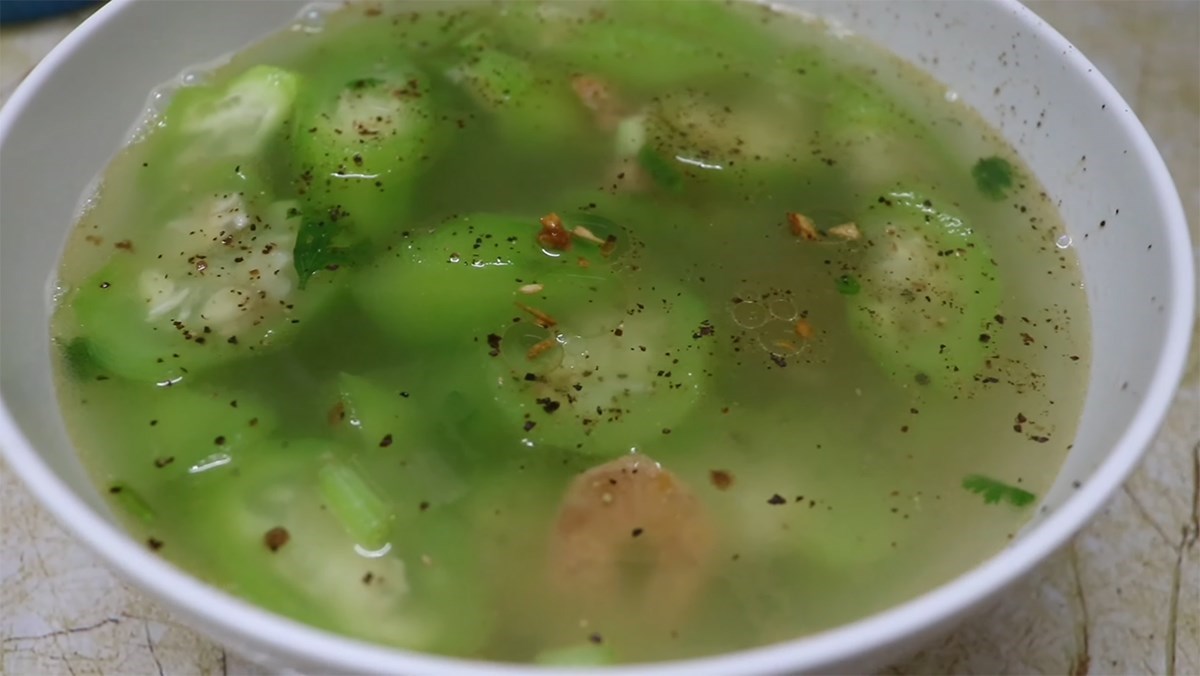 Canh mướp nấu tôm khô, canh mướp nấu tôm tươi
