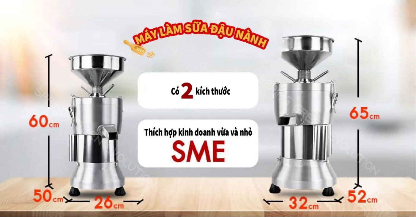 Kích thước máy làm sữa đậu nành công nghiệp Máy làm sữa đậu nành