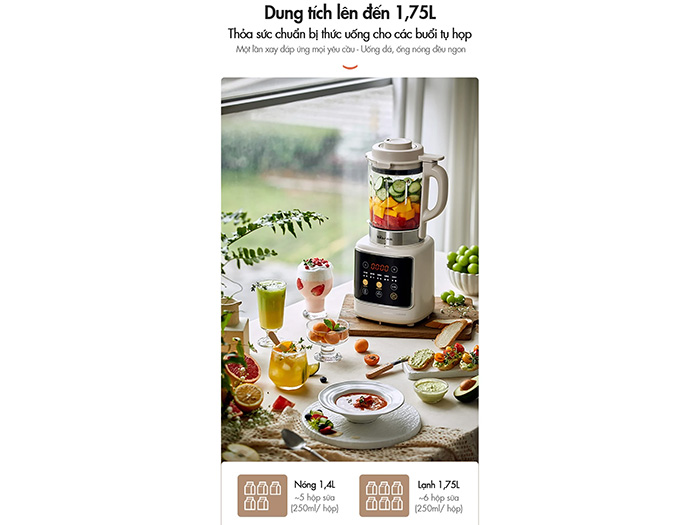 Máy làm sữa hạt đa năng Bear PBJ-D10T1 (1,75 lít)