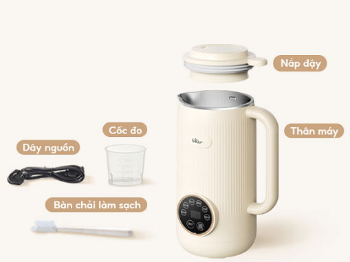 Cấu tạo của máy làm sữa hạt Bear Máy làm sữa hạt Bear