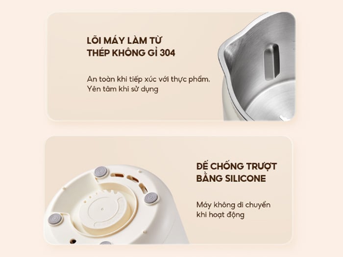 Chất liệu an toàn sức khỏe Máy làm sữa hạt Bear SB-SH09Q