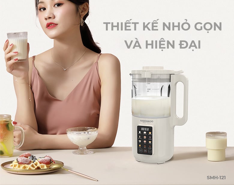 Thiết kế hiện đại chuẩn phong cách Hàn Quốc Máy làm sữa hạt Hawonkoo SMH-121