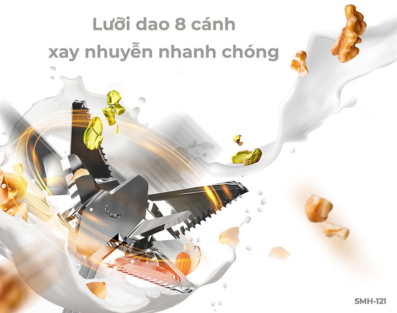 Dao cắt 8 lưỡi 4D - Xay nhuyễn, mịn tối ưu Hawonkoo SMH-121