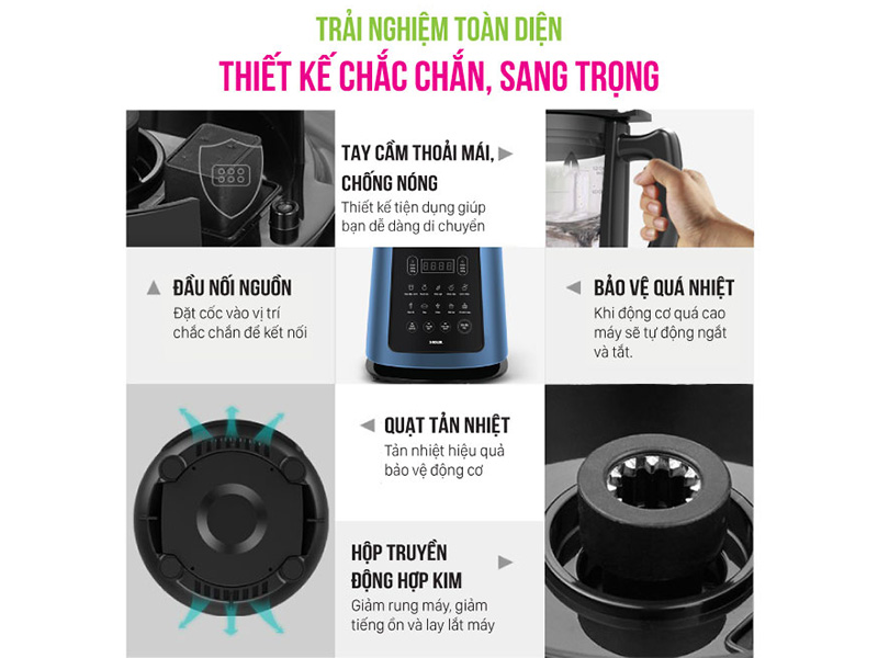 Máy xay nấu và làm sữa hạt đa năng Roler RB-4157A (Kèm vỉ hấp và lưới lọc)