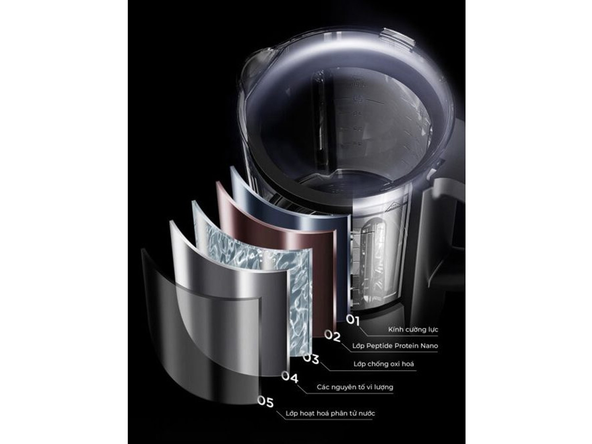 Máy làm sữa hạt Unie V9S Pro chịu nhiệt, chịu lực Máy làm sữa hạt Unie V9S Pro chịu nhiệt, chịu lực