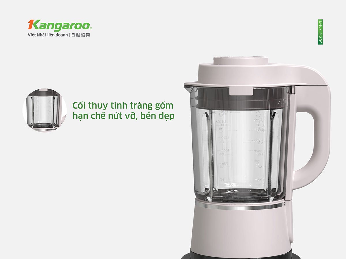Cốc xay thủy tinh cao cấp tráng gốm Kangaroo KG175HB2